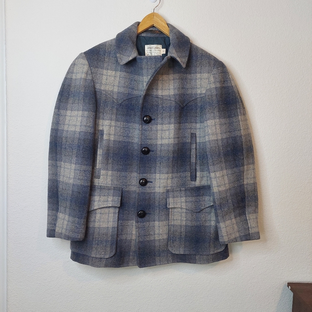 Vintage Pendleton‎ Western Wool Plaid Coat Men's Size 40